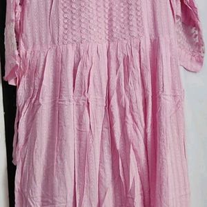 Pure Cotton Pink Kurta Set