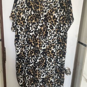 Leopard Print Long Shirt/Top