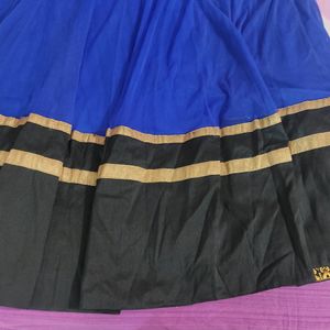 Blue Golden Anarkali Beautiful Gown