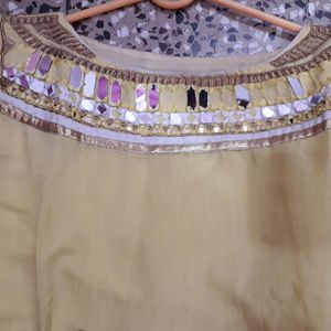 A-line Blend Chanderi Kurti