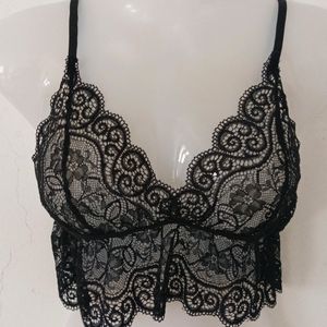 SEXY BLACK NET BRALETTE