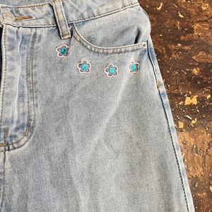 Flower jeans