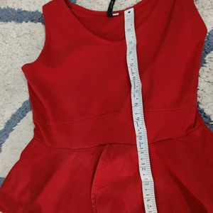 Red Peplum Top