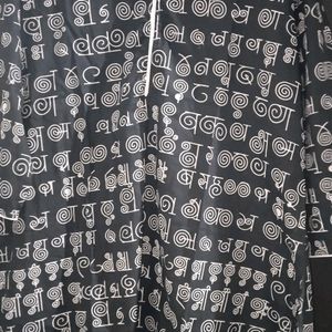 Women Black Print Kurta