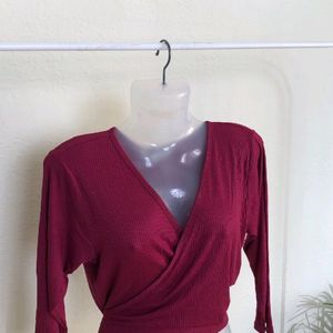 Wrap Marron Top