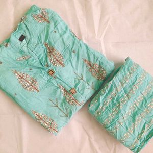 Cyan Kurta Set