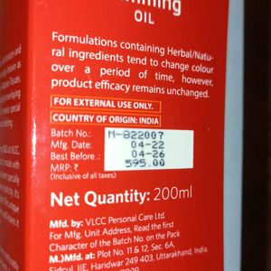 VLCC Natural Sciences Shape Up Slimming Oil