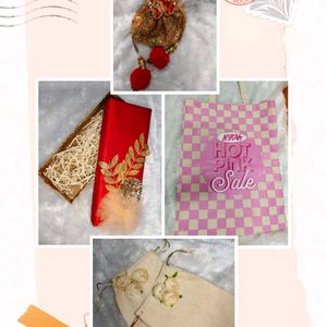 Combo Of 4 Item's, Gifting Bags & Box, Potli Bag,