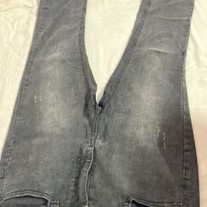 Charcoal Colour Bootcut Jeans