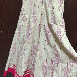 Pretty Pink White Kurta