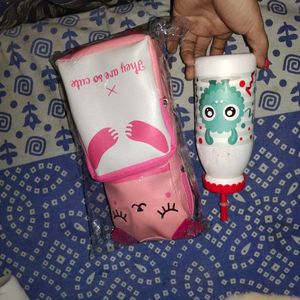 Kids Impirted Sipper And Pouch Pencil Kit