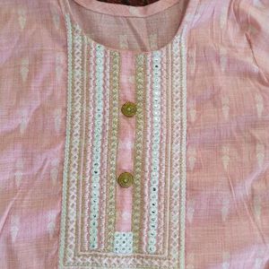 Soft  🩷 Pink Kurti ..