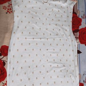 Off White Cotton Dress For Women...