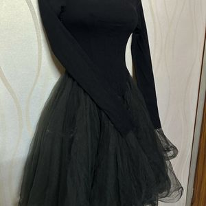 Black colour frock, stylish, Top