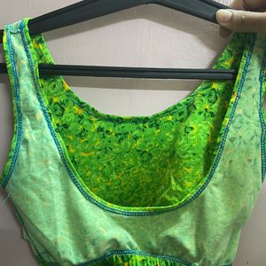 Parrot Green Two Piece Padded Swim Wear