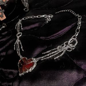 Alloy Heart Ghost Claw Necklaces