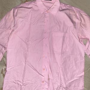 Mens Cotton Pink Shirt