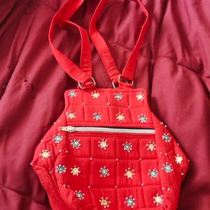 Red Traditional Sling Bag