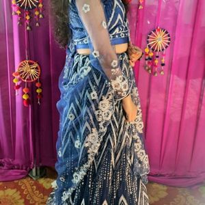 Blue Lehenga For Navratri Sell