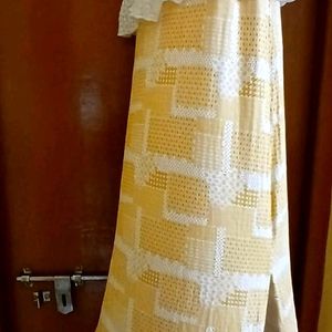 AND Women Maxi White Yellow Dress