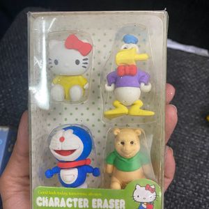 Set Of 4 Cartoon Eraser Box -4 In Each Pack