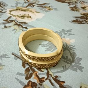 Golden Diamond Bangles