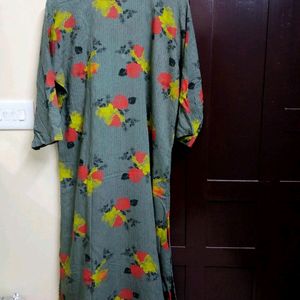 Charcoal Floral Kurti