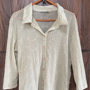 Mesh Embroided Shirt