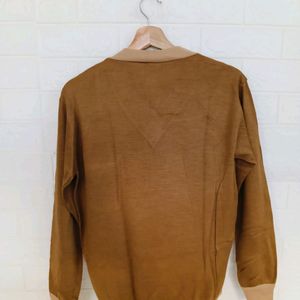 V Neck Camel Color Winter