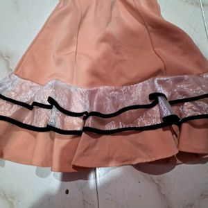 Peach Frill Dress