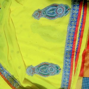 New Saree Yellow