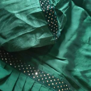 Dark Green Saree