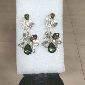 Glass Stone korean Earrings