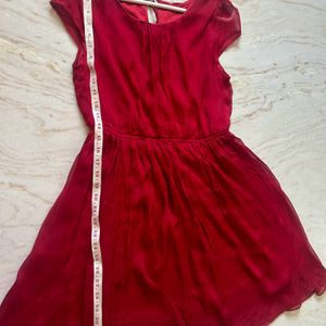 Beautiful Red Meroonish Colour Dress