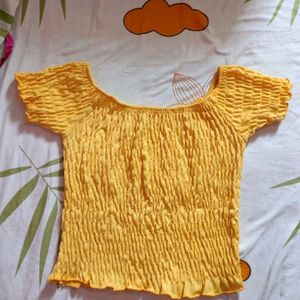 Yellow Smocked Top