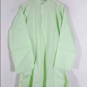 Fluorescent Green Kurta Set For Boys