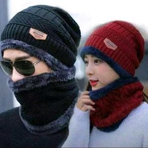 Woolen Cap With Muffler Set