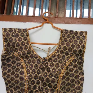 Women Black Golden Festive Blouse