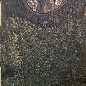 Black & Golden Shimmery Gown