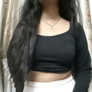 Black Crop Top For Girls