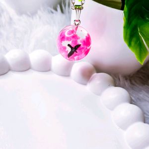 Glow In The Dark Pink Cloud Necklace