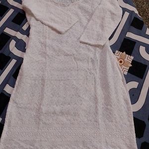 White Chikenari Kurta