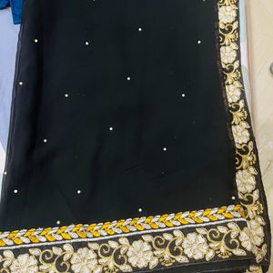 Black Embroidered Saree