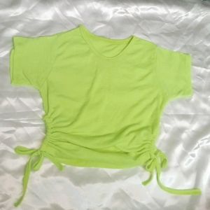 Neon Tie-up Cutout Top