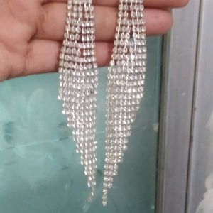 White Stone Earrings For Girls And Women