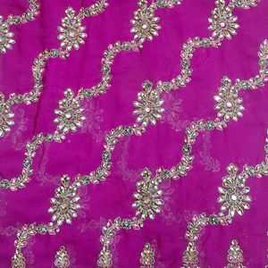 Beautiful Saree With Stone Work