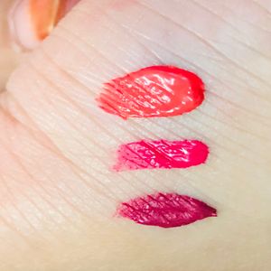 Three Lipsticks Shades With Makeup Fixer Free