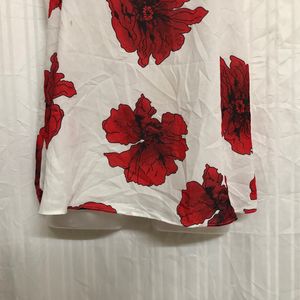 Dotti Red Flower Printed Top