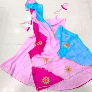 Pink Suit With Heavy Dupatta 2 Piece