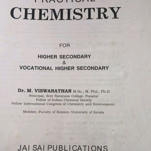 Chemistry Practical Text For Higher Secondary